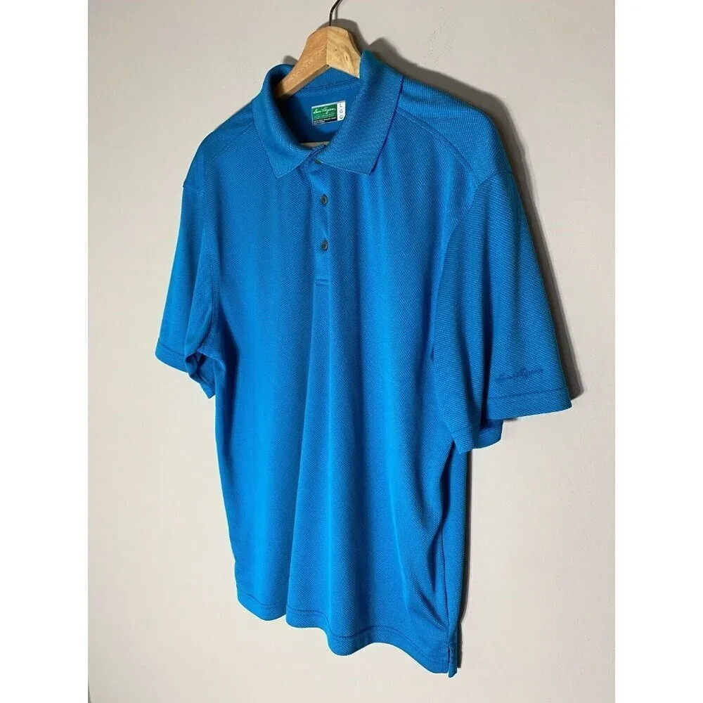 Ben Hogan Men's Golf Performance Short Sleeve Polo Shirt Bright Blue Size: Large - Picture 5 of 16